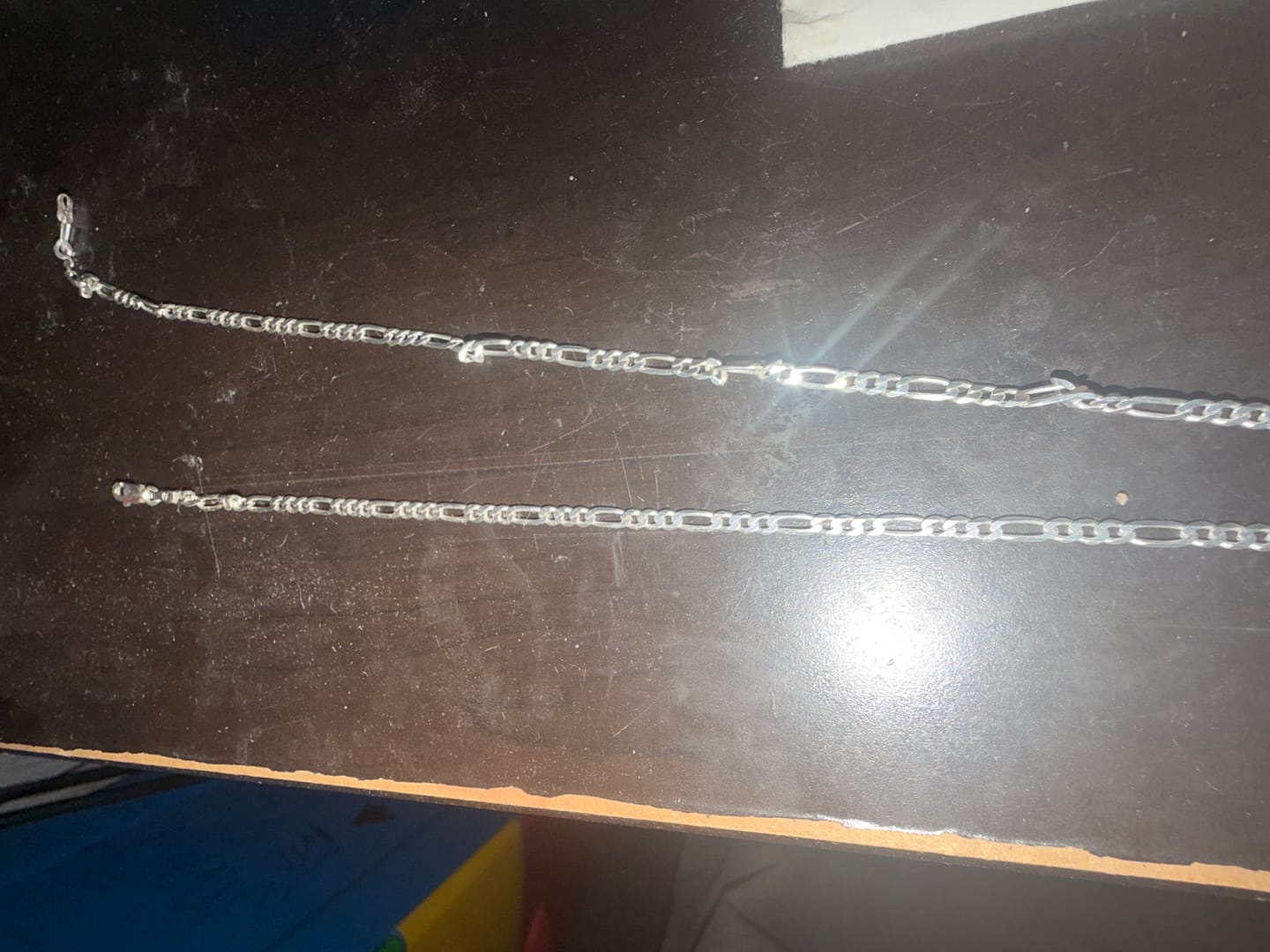 Customer photo review of 3MM STERLING SILVER FIGARO CHAIN