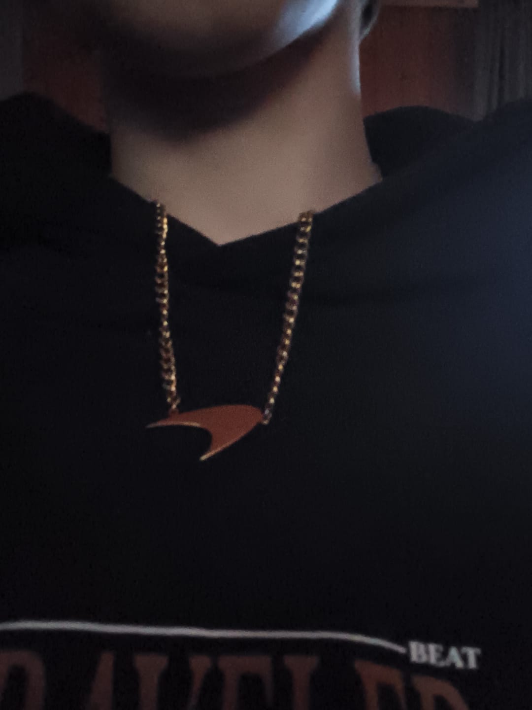 Customer photo review of Swoosh Necklace