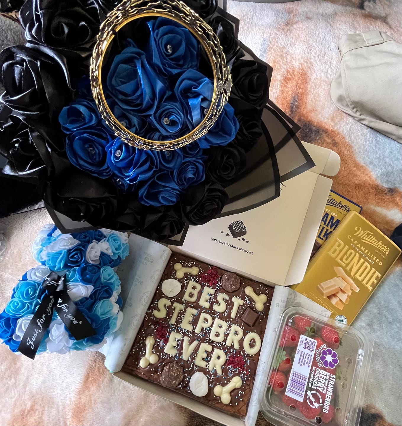 Customer photo review of Custom message dick brownie