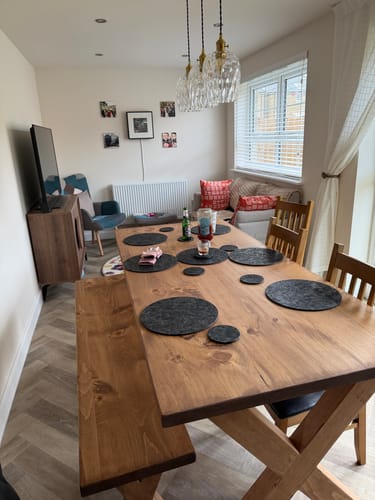 Customer photo review of Marlow Solid Wood Dining TableI