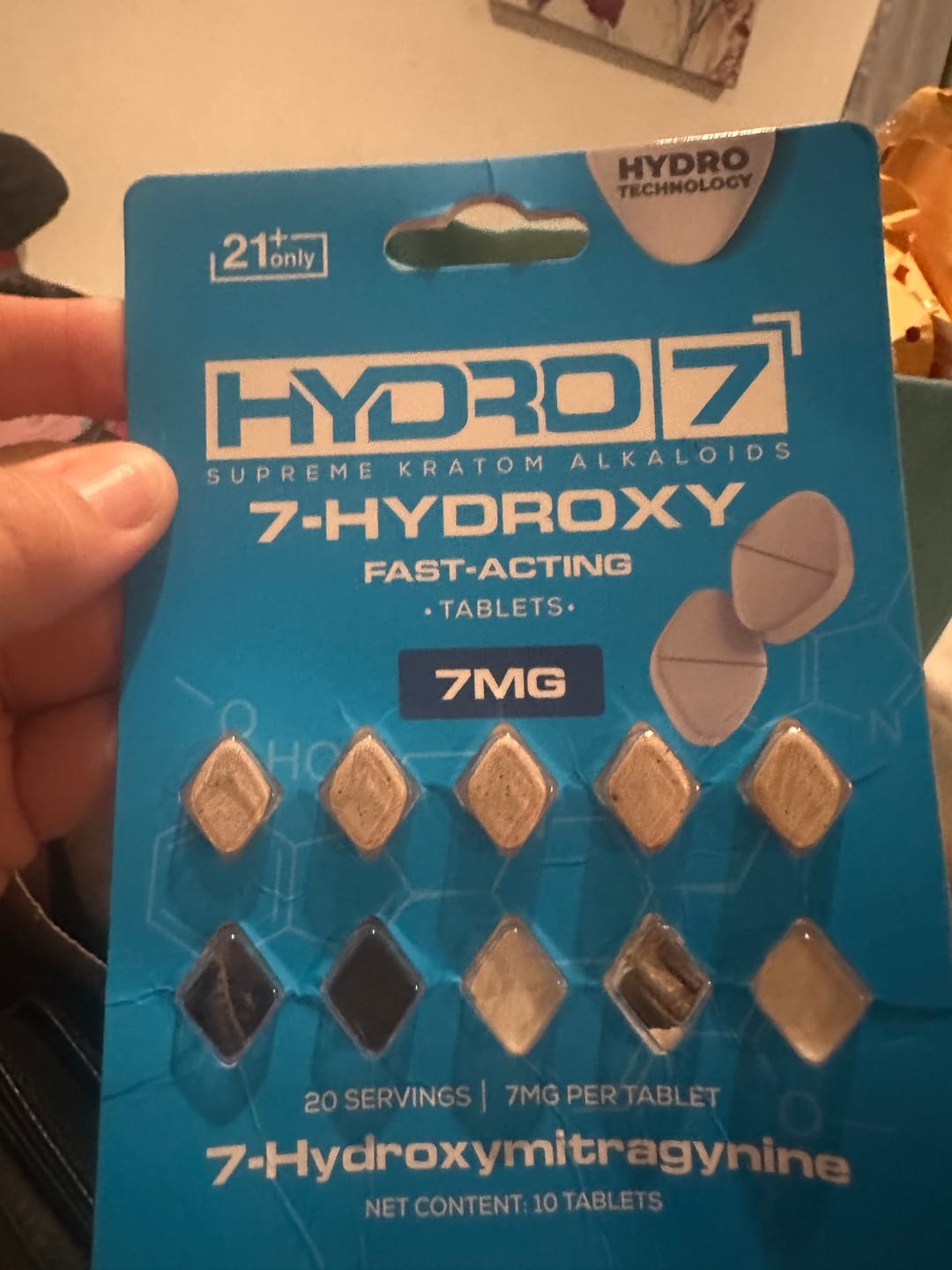 Customer photo review of 7-Hydroxy Tablets - 7MG (10 Count) 70MG