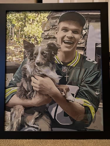 Customer photo review of Custom Portrait Paint By Numbers