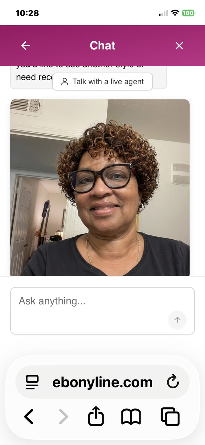 Customer photo review of Vanessa Vixen 100% Human Hair Wig - HJH AMIA