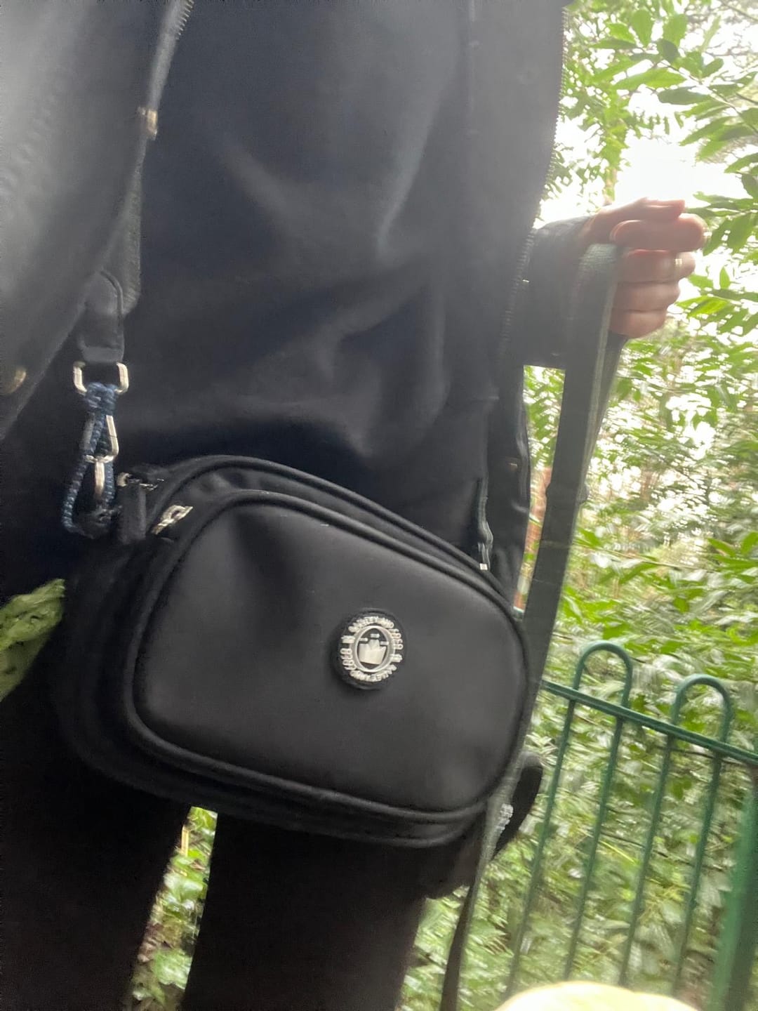 Customer photo review of Dog Walking Bag - Black with Forest Tweed Strap
