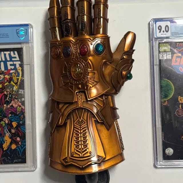 Customer photo review of Thanos Infinity Gauntlet Life Size Collectables
