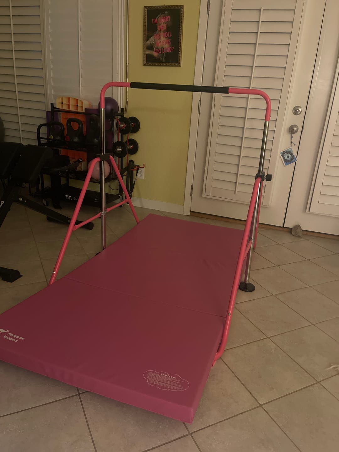 Customer photo review of Kangaroo Hoppers Kids’ Gymnastics kip bar bundle
