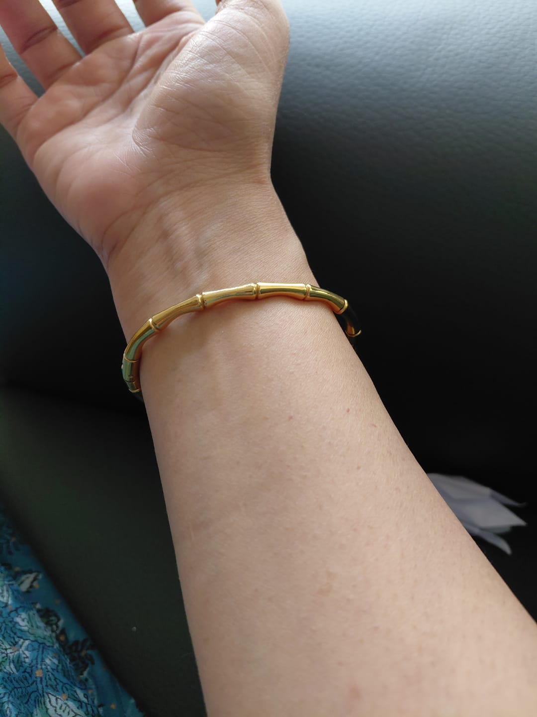 Customer photo review of Golden Bamboo Bracelet