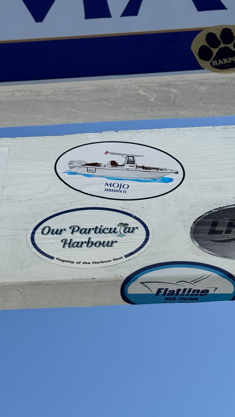 Customer photo review of Custom Oval Boat Stickers