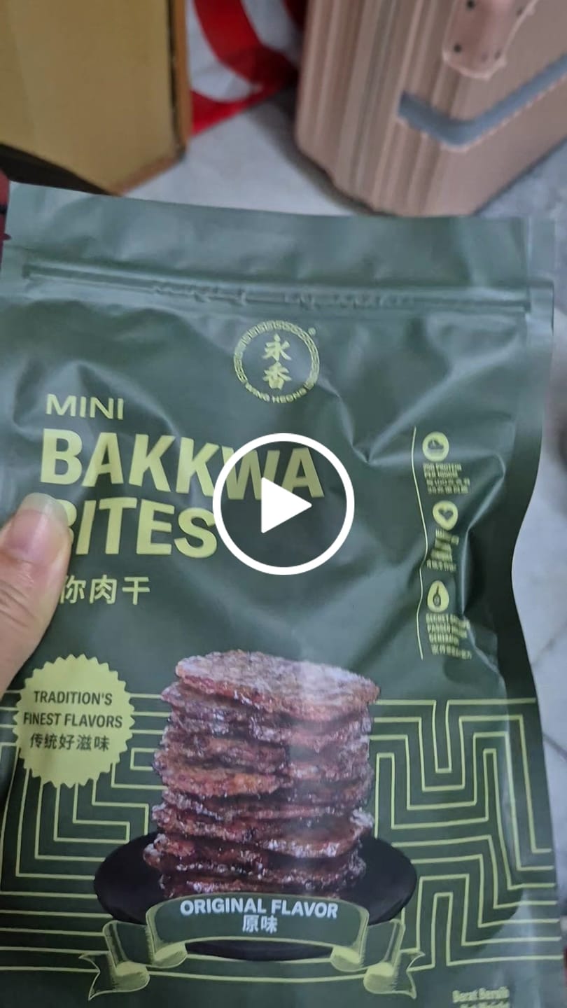 Customer video review of BITE SIZE BAKKWA- ORIGINAL FLAVOUR (100G)