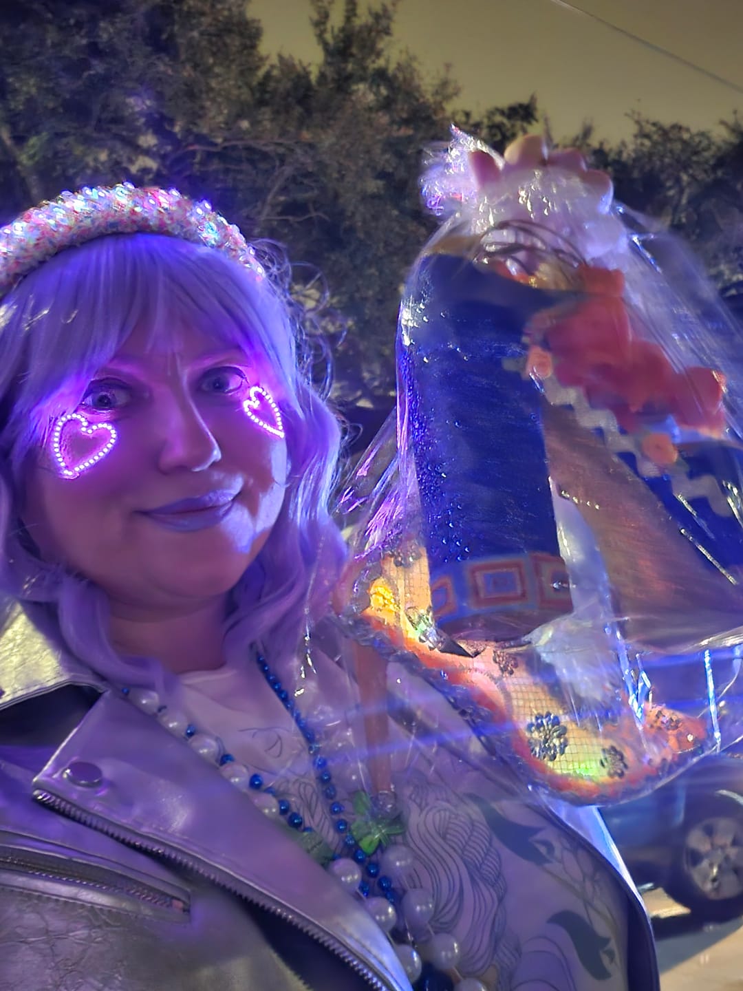 Customer photo review of Lightning: LED Face Stickers