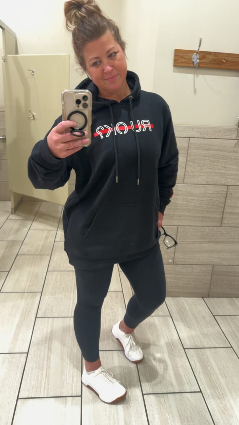 Customer photo review of Stigma Breaking Hoodie- Red Line