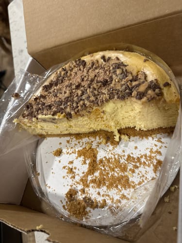 Customer photo review of Salted Caramel Cheesecake