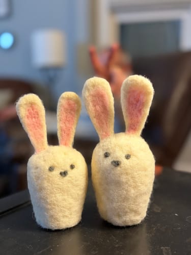 Customer photo review of Bunny Friends Mini Needle Felting Kit