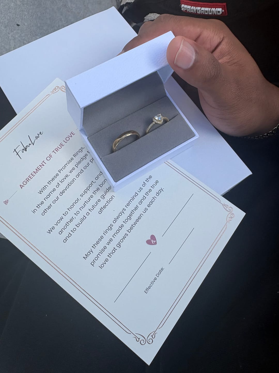 Customer photo review of Promise Ring Kit