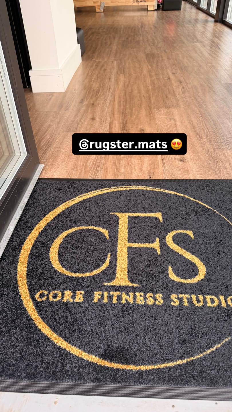Customer photo review of Custom Indoor Logo Mat