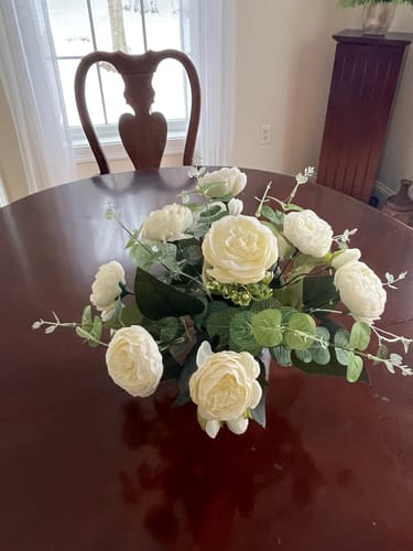 Customer photo review of 2025 Upgraded 11.4" Peony Bush Bouquet Artificial Silk Flowers Arrangement Wholesale