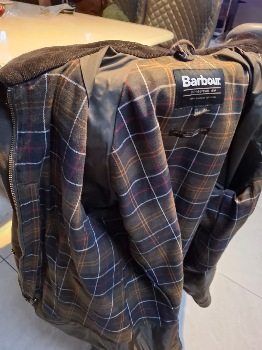 Customer photo review of Barbour Classic  Hood  Sylkoil- Olive