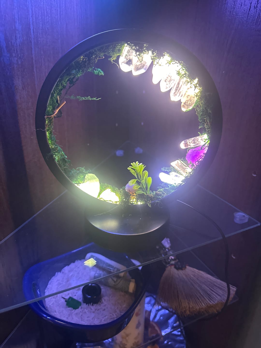 Customer photo review of Natural Quartz Forest LED Lamp
