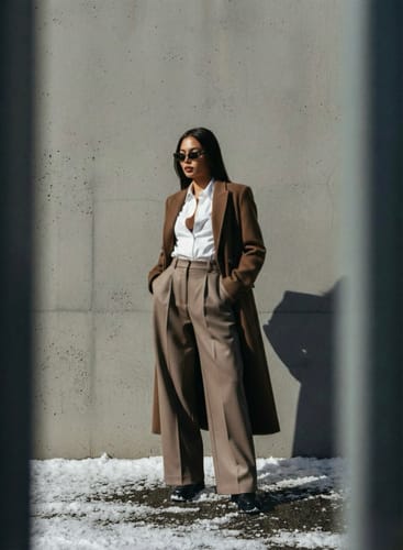 Customer photo review of LILY 100% Merino Wool Double-Face Coat