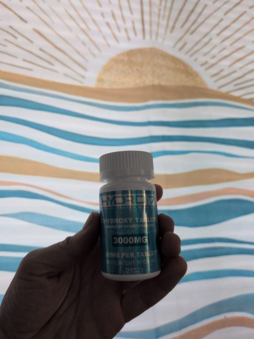 Customer photo review of 7-Hydroxy Tablets - 60MG (50 Count) 3000MG