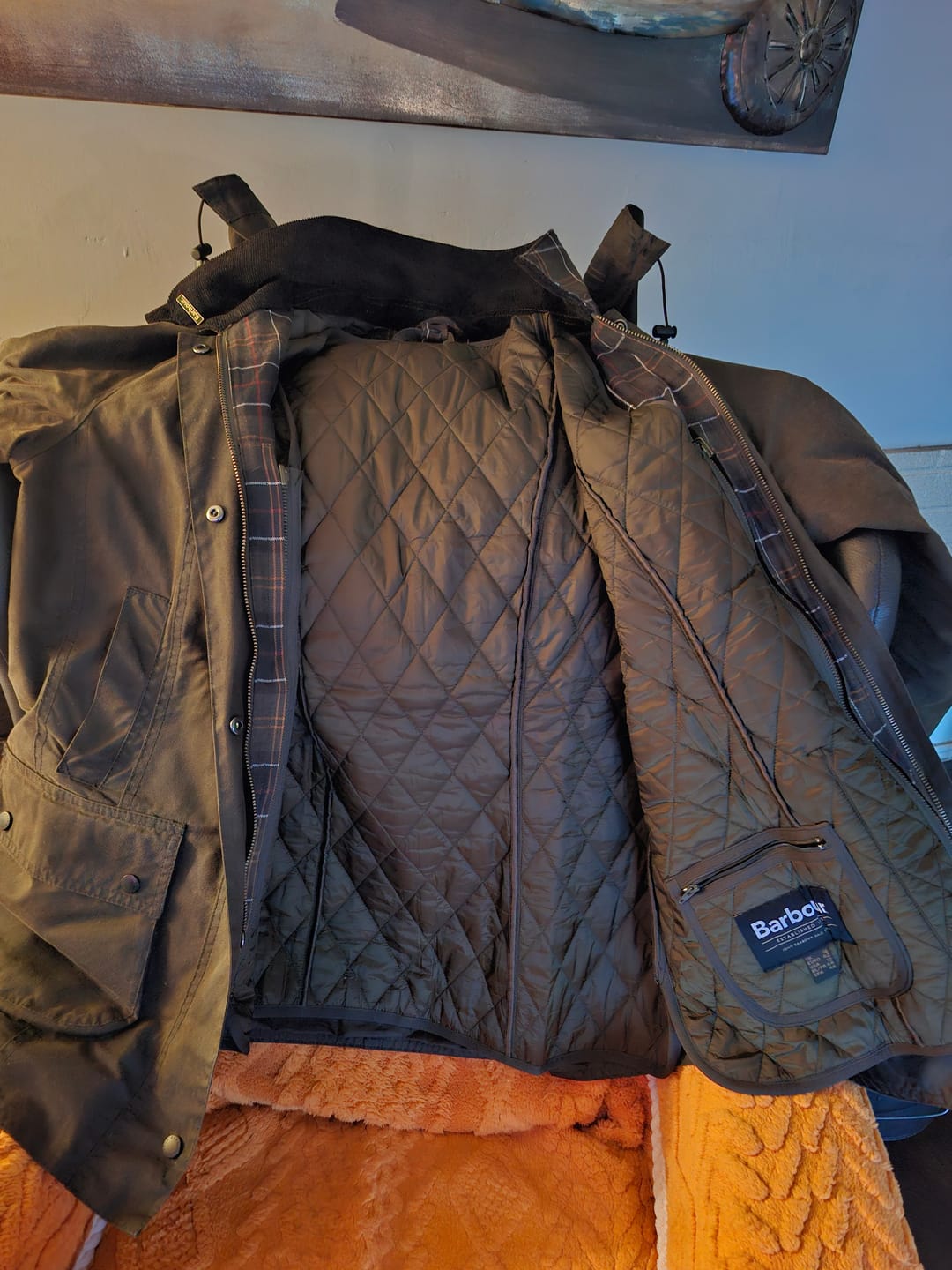 Customer photo review of Barbour Betty Interactive Liner - Olive