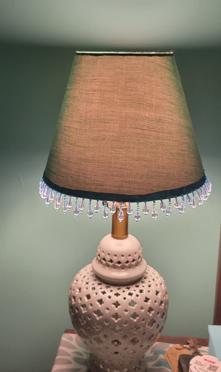 Customer photo review of Joanne Beaded Teardrop Fringe Trim (Sold by the Yard)