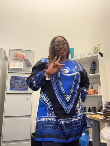 Customer photo review of Long Sleeve Dashiki Shirt- Zeta