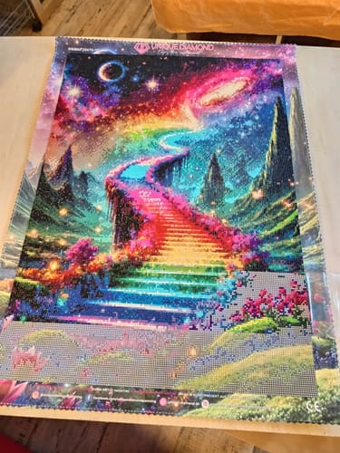 Customer photo review of 5D Diamond Painting – Aurora Himmelsweg