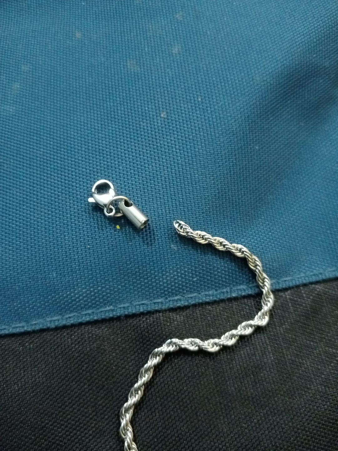 Customer photo review of Silver Rope Chain Bracelet