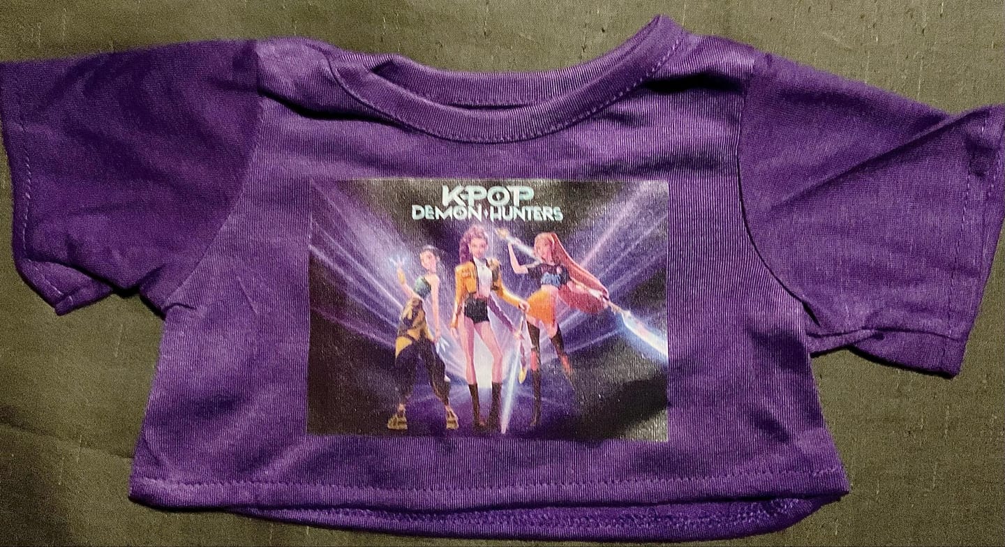 Customer photo review of Custom Plushie T-Shirt — Fits 14–16-inch Plushies