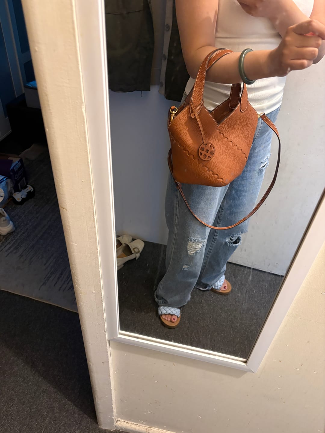 Customer photo review of Modern Basket Bag - Brown
