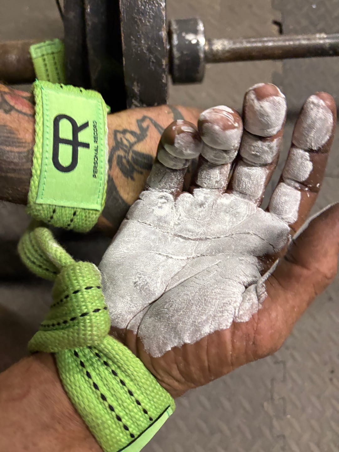 Customer photo review of PR Heavy Duty Premium Lifting Straps - Neon