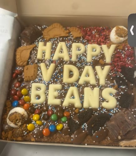 Customer photo review of Custom message loaded brownie