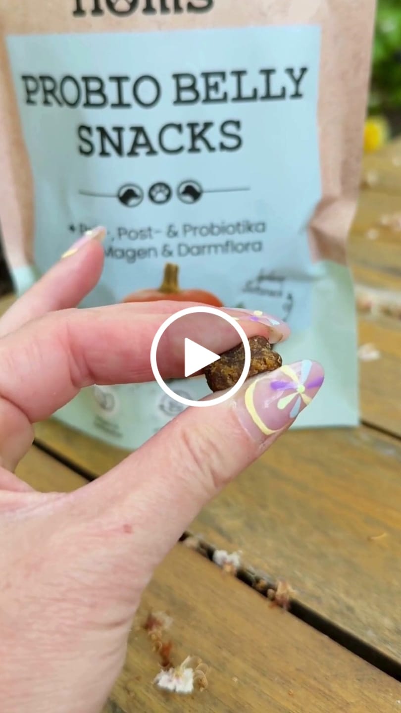 Customer video review of Probio Belly Snacks für Hunde mit BIOTICS³-Komplex: Präbiotika, Probiotika & Postbiotika