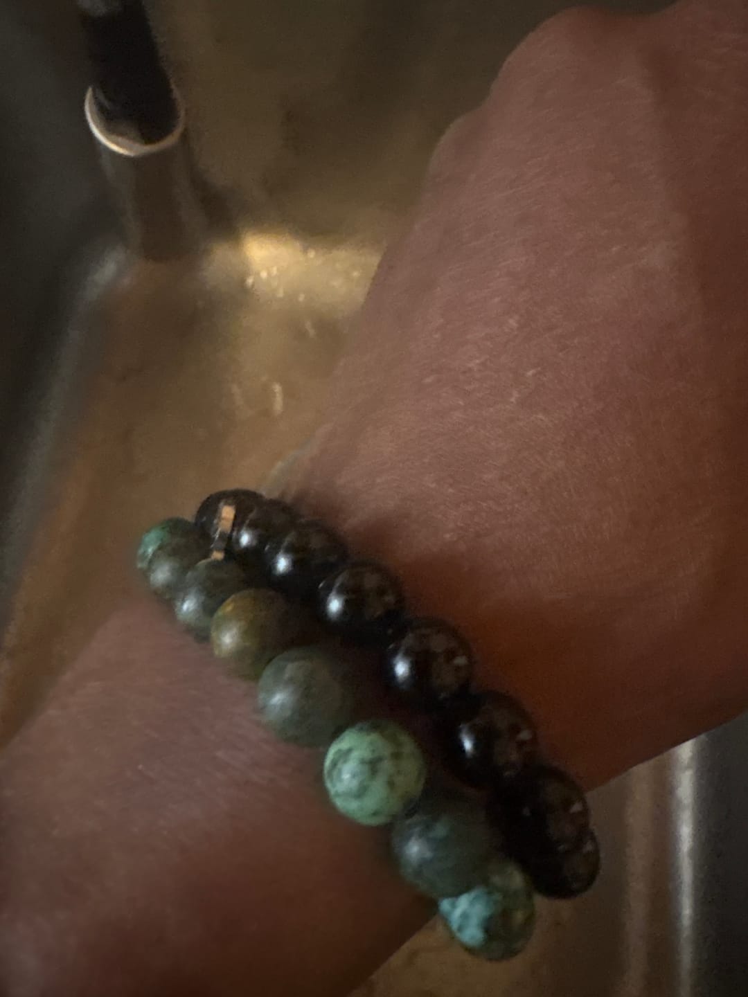 Customer photo review of African Turquoise Bracelet