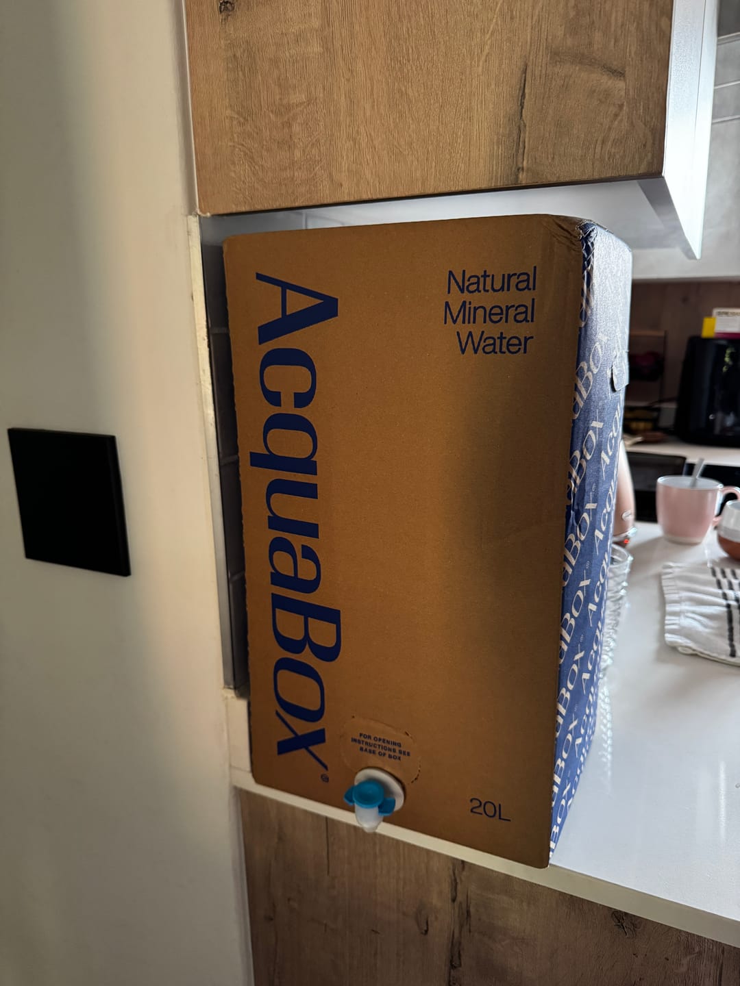 Customer photo review of AcquaBox 10L Mineral Water Bag-in-Box with Tap By Mountain Falls