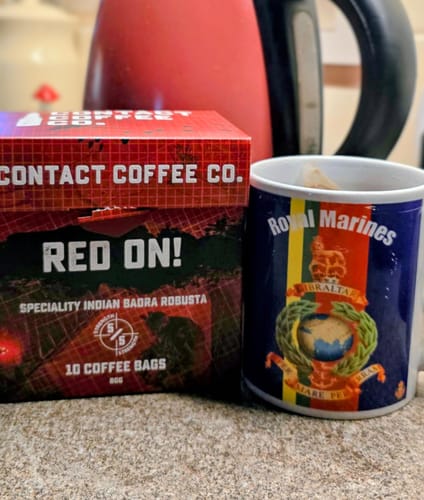 Customer photo review of Single Serve Coffee Bags - Red On!