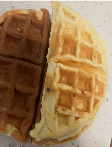 Customer photo review of Zen Protein Waffles - Blueberry