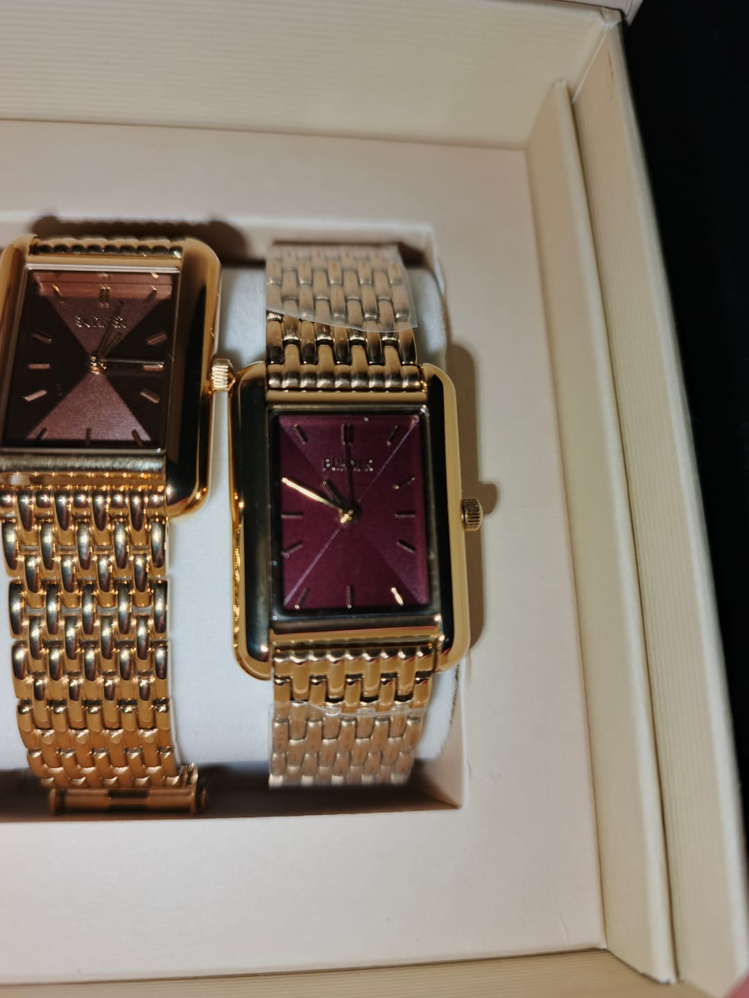 Customer photo review of Olivia Gold Burgundy