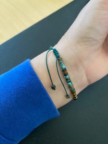 Customer photo review of 'Strong As Fuck' Morse code Motivational Bracelet