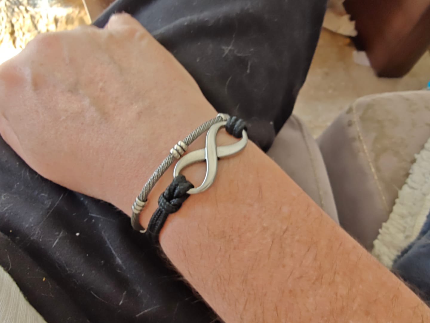 Customer photo review of צמיד כסף איטלקי - VELVET EMBRACE