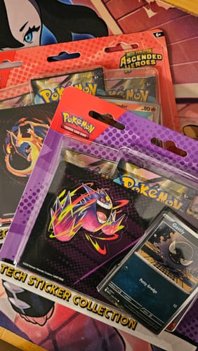 Customer photo review of Pokemon Mega Evolution Ascended Heroes Tech Sticker Collection (Limit 3 of each)