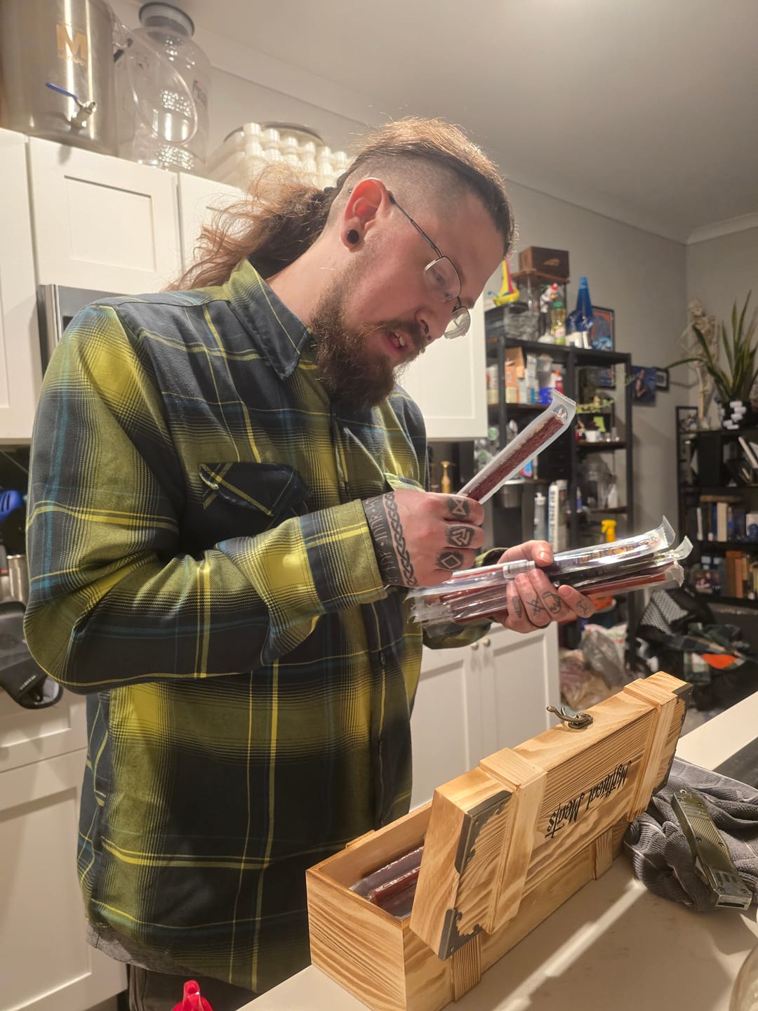 Customer photo review of Mythical Meats® DELUXE Loot Crate - 20 Snack Sticks Included!