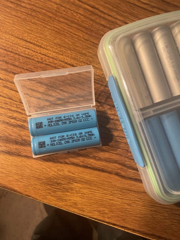 Customer photo review of Molicel M35A 18650 3500mAh 10A Battery