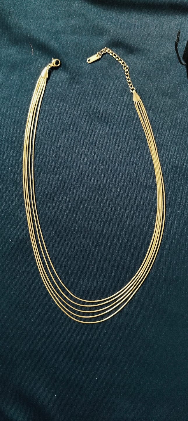 Customer photo review of Golden Layers Chain Necklace