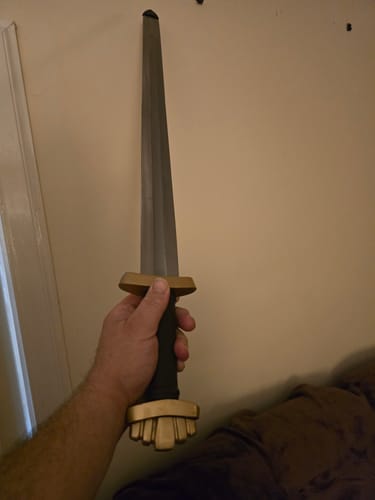 Customer photo review of Five Lobe Viking Sword Brass - Trollkors