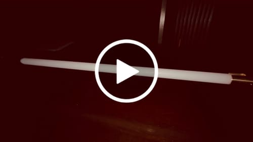 Customer video review of Bastila hero double-bladed saber