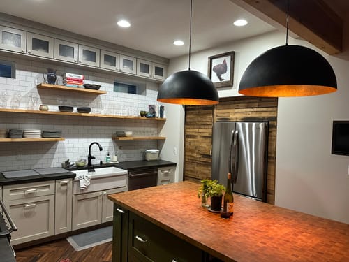 Customer photo review of Modern Farmhouse Oversized Dome Pendant