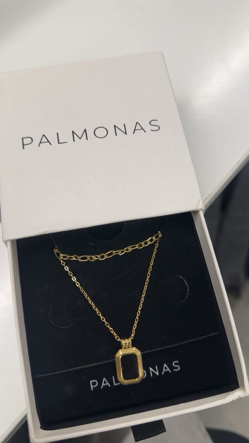 Customer photo review of Black Onyx Two Layer Necklace