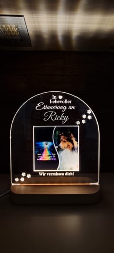 Customer photo review of Zur liebevollen Erinnerung – LED-Lampe für Hund/Katze